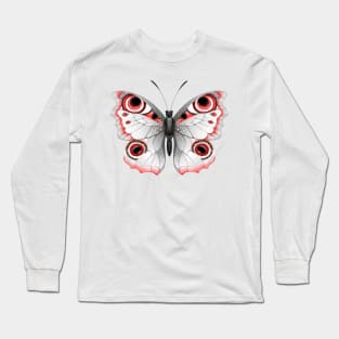 Gray butterfly Peacock Eye Long Sleeve T-Shirt